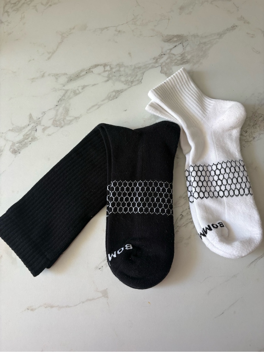 Bombas Calf and Ankle Black & White Mixed Sock Pack